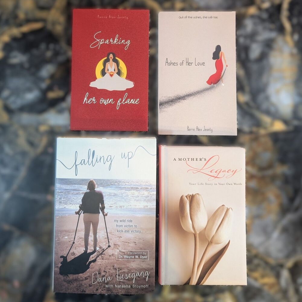 Emotional Poetry Self-Reflection Book Lot of 4 - Ashes of Her, Falling Up +